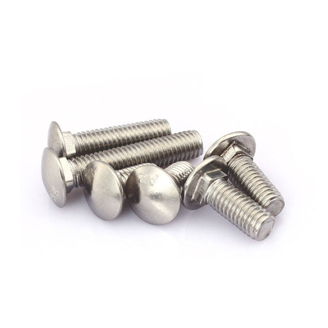 DIN603 Schlossschrauben-Komplettsatz | Baugruppe Schraube + DIN934-Mutter + DIN125-Unterlegscheibe, HDG/Edelstahl-Kit