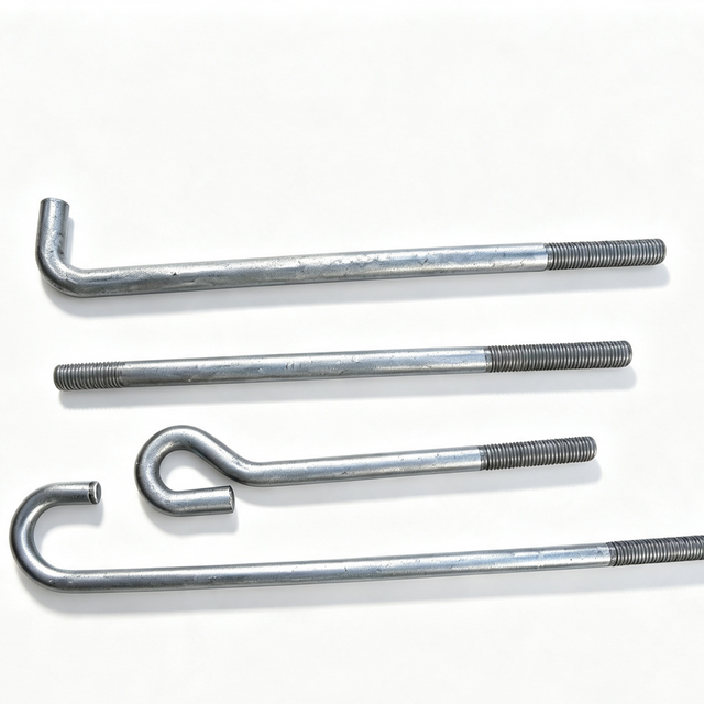 J-jenis Foundation Anchor Bolt | Hot-dip Galvanized J-hook Bolt Terbenam untuk Pangkalan Pembinaan